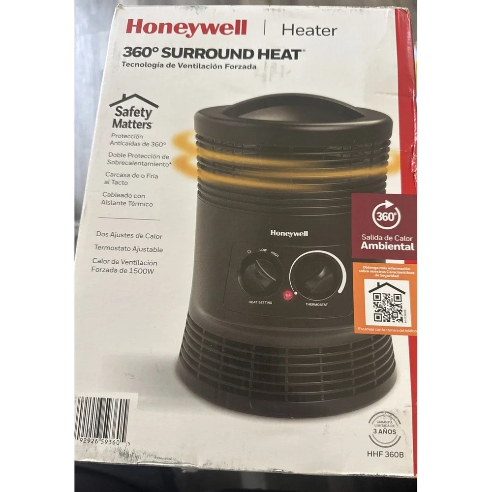 Honeywell‎ 360 Degree Surround Heat 1500W Fan Forced Heater Black